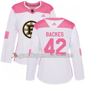 Boston Bruins David Backes 42 Adidas 2017-2018 Wit Oranje Fashion Authentic Shirt - Dames